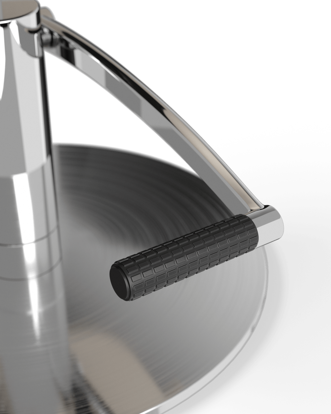 Eco - Beige hairdresser's chair - Chrome plate foot